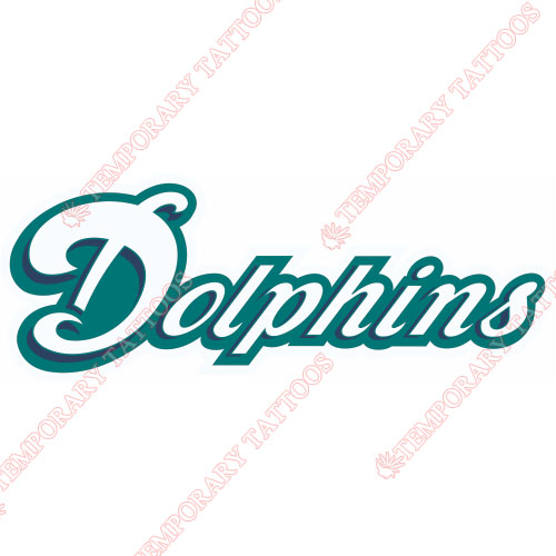 Miami Dolphins Customize Temporary Tattoos Stickers NO.576
